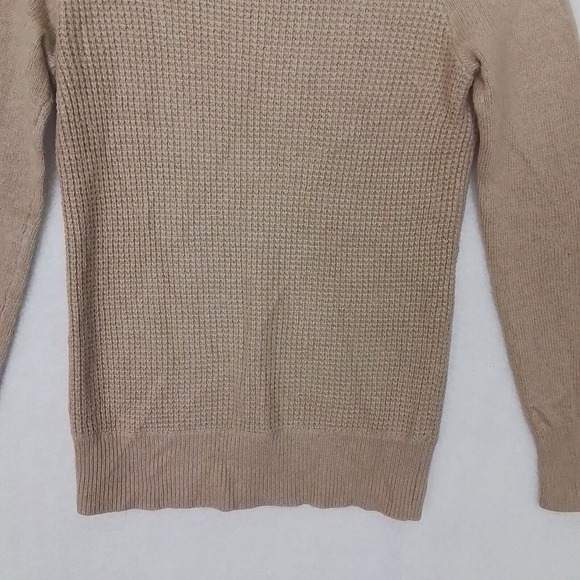 J.Crew Merino Wool Blend Waffle Knit Sweater‎ Size XS in Tan - Picture 5 of 10